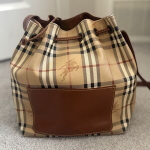 Classic Tan and Brown Checkered Women’s Bag